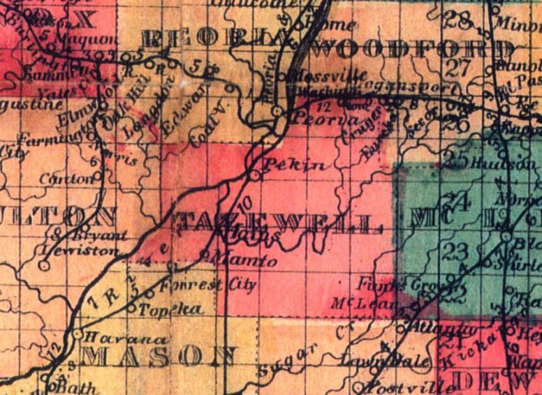 1866 map of Illinois