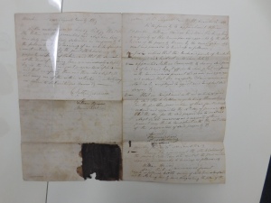 Shown are the first and fourth pages of the 1829-1830 minutes detailing the actions taken by Pekin's first settlers to organize and found a new town in Tazewell County. IMAGE COURTESY OF TAZEWELL COUNTY COURTS ADMINISTRATOR COURTNEY EETEN